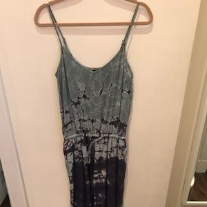 Green Blue Tie Dyed Gypsy Romper